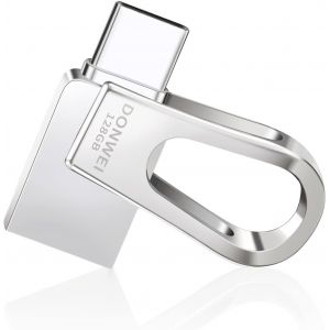 Clé Usb 128 Go Clé Usb C 3.0 Grande Capacité - Métal Mini Clef Usb, Pen Drive Otg Type C 2 En 1 Stockage Rotation Disque Mémoire Stick Pour Pc, Telephone, Android, Ordinateur, Sm[CLE8111803] - Neuf