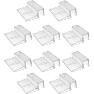 Lot De 10 Clips En Plastique Pour Couvercles D'aquarium, Clips De Protection Pour Film Transparent En Verre De 6 Mm, Clips Pour Aquarium En Acrylique, Clips Pour Aquarium &Agrave; Poissons - Neuf
