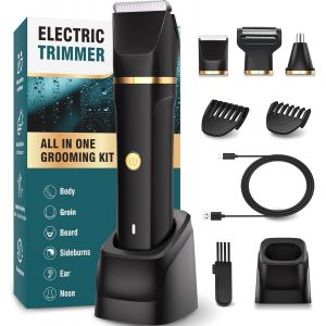 Tondeuse Corps Homme,Tondeuse Intime Homme 3-En-1,Tondeuse Partie Intime Homme Étanche Ipx7,Rasoir Intime Homme Wet&dry,Tout-En-Un Équipée Rasoir Corps Homme Pour Aisselles,Visage,Maillot,Poils - Neuf