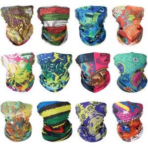 Trahoo-Multifonction Bandanas Sans Coutures Tour De Cou Echarpe Bandana Foulard De Tete Magique Tube Masque Bandeau De Sport Pour Festivals De Musique, Raves, Équitation,Moto - Neuf