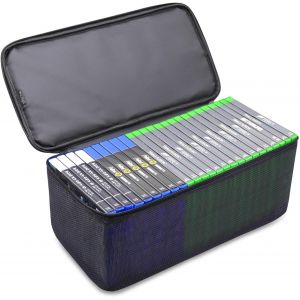 Lkljij-Etui De Rangement Compatible Avec Jeux Ps5 Xbox Ps4, Sac Pour Ranger Et Organiser 23-27 Disques De Jeu, Housse De Transport - Neuf