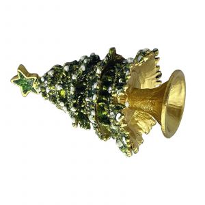 Vintage &Agrave; L'Arbre De No&euml;l Bo&icirc;te &Agrave; Bijoux En Alliage De Zinc Solide &Eacute;tui De Rangement Pour Collier Boucle D'Oreille Organisateurs Multicolore - Neuf