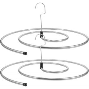 KGABERY-2 Pièces En Acier Inoxydable En Forme De Spirale Étendoir À Linge En Spirale Cintre Économique Pour Draps Couvertures Matelassées - Neuf