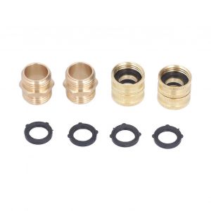 2 Paires 3/4 Pouces Adaptateur De Tuyau En Laiton Adaptateur De Tuyau 2 Voies Durable Et Pratique Pour Le Jardin Et La Machine &Agrave; Laver - Neuf