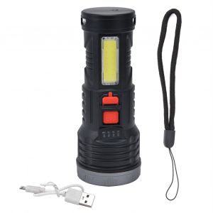 Hjlian Lampe De Poche Led Avec Eclairage Lateral Cob, Chargement Usb, Lampe De Poche Ultra Lumineuse, Torche Electrique Portable Pour L'exterieur - Neuf