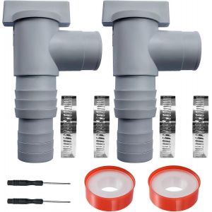 Vanne d'arrêt/d'entretien de piscine avec raccord de tuyau 32/38 mm, vanne de piscine à double fente, accessoires de piscine, pour piscine hors sol - Neuf