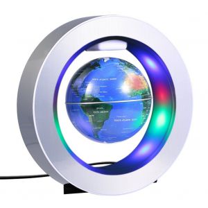 Globe flottant avec champ magnetique, levitation, carte du monde, globe, gravite, cadeau educatif - Neuf