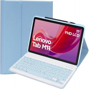 Chenquansarl-Étui De Clavier Pour Lenovo Tab M11 (Tb330/Tb331) 11""2024,Étui De Protection Avec Clavier Pour Lenovo Tab M11-Étui De Protection Avec Porte-Stylo Sans Fil,Bleu - Neuf