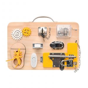 Jeu De Soci&eacute;t&eacute; Multifonctionnel Pour Enfants, Planche D'activit&eacute;s, Jeu De Motricit&eacute; Fine, Apprentissage De L'habillement, Jouet De Voyage Portable Pour Enfants-D - Neuf