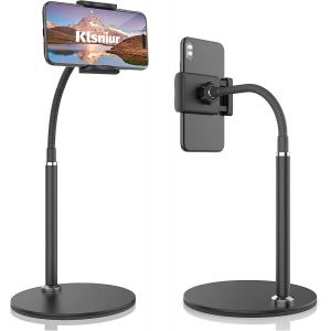 Kal-Support De Téléphone Portable, Support De Table Réglable, Support Pour Iphone 12 11 Pro Xs Max Xs 8 7 Plus, Samsung S20 S10, Autres Smartphones Et Autres Appareils De 3,5 À 6,5 Pouces (Noir) - Neuf