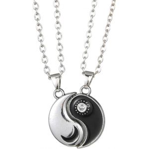 Kales-Collier Yin Yang Tai Chi Cha&icirc;ne D'amiti&eacute; Pendentif Yin Yang Pour Meilleurs Amis Amoureux Et Couples Cadeaux - Neuf