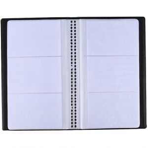 PVC porte-Carte de visite, Portable Nom de la Carte porte-monnaie pour les Hommes et les Femmes, 120 Capacit&eacute; de la Carte, en Noir Organisateur - Neuf