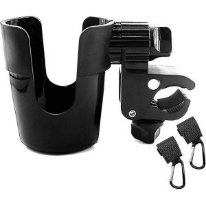 Porte-Biberon Rotatif À 360° Pour Poussettes - Porte-Gobelet Réglable Avec Crochet Utilitaire Pour Une Installation Facile Et Une Stabilité Optimale - Neuf