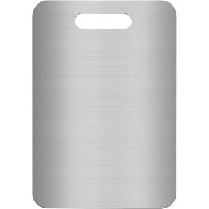 Planche &Agrave; D&eacute;couper En Acier Inoxydable 304, Double Face, Sans Bpa, Id&eacute;ale Pour Viande, Pain, L&eacute;gumes Et Fruits, Grande Surface De D&eacute;coupe (34 X 23 Cm), Durable Et Hygi&eacute;nique. - Neuf