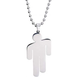 Asas-Collier Pendule Homme Femme Collier Pendule Rappeur Acier Inoxydable Pendentif Collier Personnalisable Mode Couple Accessoires Bijoux Cadeau - Neuf