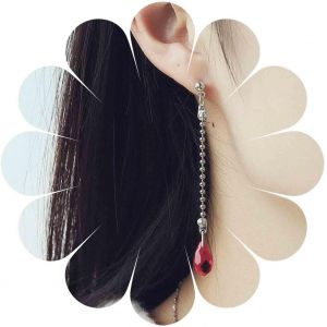 Kal-Boucles D'oreilles Pendantes Rubis Rouge Boucles D'oreilles Goutte Rubis Cristal Boucles D'oreilles Rubis Argent Boucles D'oreilles Mariage Boucles D'oreilles Mariage Bijoux Pour Femmes - Neuf