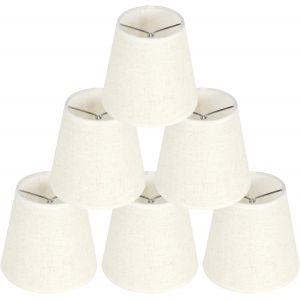Subzonal-Abat-Jour En Tissu, Abat-Jour &Agrave; Tambour Moyen En Tissu, Lot De 6 Pi&egrave;ces Abats-Jours &Agrave; Pince Remplacement Abat Jour, Abat Jours &Agrave; Pince, Petits Abat-Jours Vintage Pour Lustre De Bougeoir, 9 X - Neuf