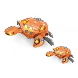 Crabe &eacute;lectrique rampant avec musique et lumi&egrave;res pour enfants - Orange - Jouet interactif dansant - Neuf
