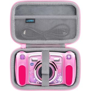 Étui de Voyage Rigide Housse Cas pour VTech Kidizoom Duo/Twist Appareil Photo (Rose) - Neuf