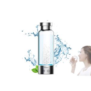 Bouteille D'eau &Agrave; Hydrog&egrave;ne Rechargeable Par Usb De 480 Ml Avec Verre Et Acier Inoxydable - Neuf