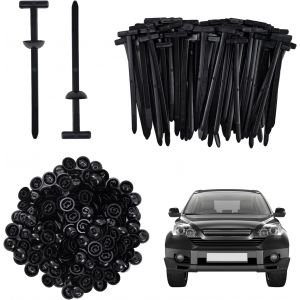 MEVRONISSHOP-150 Pi&egrave;ces Serre Cable Plastique,Boucle de Serre-c&acirc;ble Universelle en Nylon, Rivets en Plastique pour R&eacute;paration Automobile, Fixation Rapide et Trou - Neuf