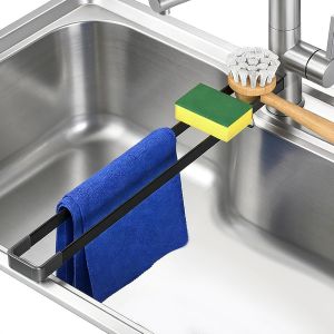 Kalanka-Porte Eponge Evier Cuisine Large 4 Cm De Long 43 Cm &Eacute;troit Porte Torchon De Cuisine Pour Brosses &Agrave; Vaisselle, &Eacute;ponges, Chiffons, Couvercles De Dasseroles - Neuf