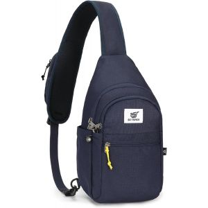 nzqaf-Sacoche Homme Bandoulière Antivol Sac de Poitrine pour Femme Homme Petit Léger Sacs à Dos Porté Travers pour Randonnée Voyage Sport - Neuf