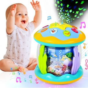 TDRFL-Jouet Enfant 1 An Fille Garçon,Projecteur Rotatif Jouet Bébé 12 18 Mois Avec Musique/Lumière,Educatif Jouet Enfants Pour 1 2 Ans,Rampants Bébé Cadeau Apprentissage Précoce Pour Tout-Petit - Neuf