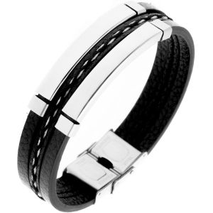 Kal-Bracelet Triple Cuir Legacy Bracelet Personnalis&eacute; Ou Bracelet En Acier Inoxydable Ou Bracelet En Cuir Pu Couple Est Un Bracelet Homme En Acier Inoxydable - Neuf