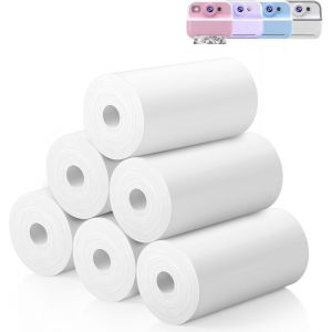 YEMAESRE-LotDe 6 Rouleaux De Papier D'Impression Instantanée Pour Appareil Photo Pour Enfants, Recharge De Rouleaux De Papier D'Impression Thermique, 57 X 25 Mm, Sans Encre Pour Impression Photo Hd P - Neuf