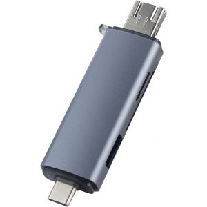 Lecteur de carte SD, adaptateur de carte mémoire USB-C triple connecteur avec ports USB 3.0 ¿ Prend en charge SD/SDXC/Micro SD/Micro SDXC/SDHC/MMC/RS-MMC/UHS-I - Neuf