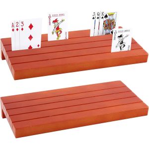Mdy-Support Carte À Jouer 2 Pcs, Porte Carte Bois, Porte Carte Enfant, Convient Aux Enfants Et Aux Personnes Âgées, Convient Aux Jeux Avec De Nombreuses Cartes En Main - Neuf