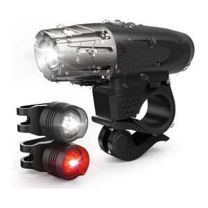 Kit D'éclairage De Vélo Rechargeable Par Usb - Phare Avant Et Feu Arrière Lumineux, Étanche, 6 Modes, Idéal Pour Le Cyclisme Et Les Activités De Plein Air - Neuf