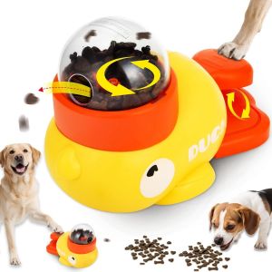 Distributeur De Nourriture Lent En Canard Jouet Interactif Anti-Glouton Pour Chien Et Chat, Distributeur Friandises Chien, Anti-Ennui Et Stimulant Mental - Neuf
