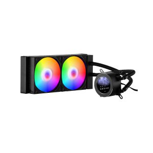 ChenQuanSarl-Refroidisseur Eau Pour Processeur Aio, Refroidisseur Liquide Pc Avec 2 Ventilateurs Pompe Pwn 120 Mm, Écran Lcd 2,1'', Lumière Argb, Compatible Avec Intel 115X/1366/2011/1700/1200, Amd A - Neuf