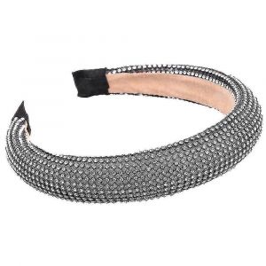 Bandeau En Strass Pour Les Femmes Rembourré Velours Cristal Perlé Large Bandeau De Cheveux Déclaration Casque De Mariage Mode Bandeaux Pour Femmes - Neuf