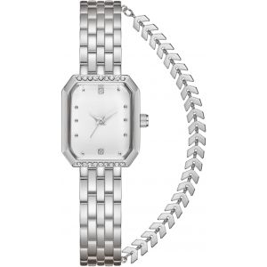 Shiba-Montre Femme Rectangulaire Acier Analogique Montre Pour Femme Et Bracelet Minimaliste Élégant Étanche Quartz Montres Petit, [6 - Neuf