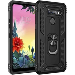 Kal-Coque Lg K50s, Étui Protection Tpu Souple Durable Avec Support De 360° Rotation Anneau [Support De Voiture Magnétique] [Protection Antichoc] [Armor Box] Coque Pour Lg K50s - Neuf