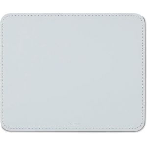 DDA-Cuir Synthétique Tapis de Souris - Tapis de Bureau élégant, Dessous Anti-Dérapant, Bords Cousus - Blanc - Neuf