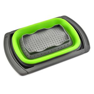Ustensiles De Cuisine - Vert Passoire Pliable Pour La Nourriture, Des Légumes, Des Fruits, Sans Bpa - Neuf