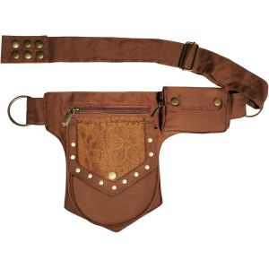 RFCBC-Sac de cuisse pour femme - Sac banane Renaissance en dentelle - Sac banane pour festival - Sac banane Renaissance pour femme, marron, Medium - Neuf