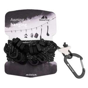 Corde Suspendue De Camping Multifonction,Lani&egrave;re De Camping En Plein Air,Corde &Agrave; Linge De Camping En Plein Air,Sac &Agrave; Dos,Accessoires De Tente De Randonn&eacute;e.Black. - Neuf