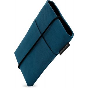 LORANKA-Housse Bene Compatible avec 6-6,3 Pouce Smartphones (comme iPhone 17 Pro, iPhone Air, iPhone 16, 16 Pro, 16e, Galaxy S25, Pixel 10 Pro), Fermeture en Caoutchouc, Couleur Bleu-Oc&eacute;an - Neuf