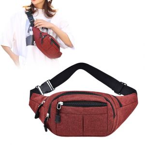 Sac banane unisexe de sport avec poches zipp&eacute;es pour les activit&eacute;s de plein air - Neuf