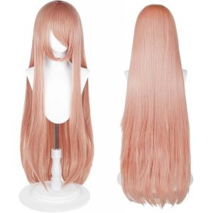 Kalanka-Perruque Longue 100 Cm, Cosplay Anime Universel, Parfaite Pour F&ecirc;tes, Usage Quotidien, Festivals, Halloween (Or Ros&eacute;) - Neuf