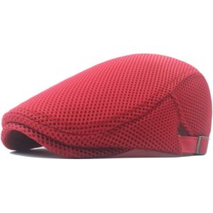Kalanka-Casquettes Plate Pour Homme, Chapeau D'été En Maille Respirante Vintage Gatsby Casquette De Bérets, Beret Réglable Ivy Hat Hommes Ou Femmes, Gavroche Newsboy Flat Cap Ete - Neuf