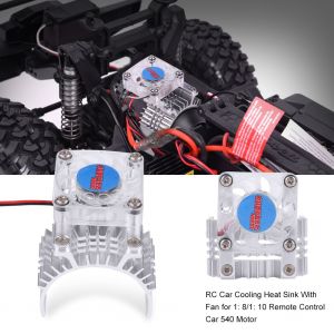 Dissipateur thermique pour moteur RC 36 mm 540 avec ventilateur pour voiture RC 1/10 1/8 (argent) - Neuf