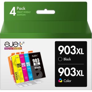TEPPA-903XL Compatible pour HP 903XL 903 XL Cartouche d'encre pour HP Officeje 6950 6960 Officeje OfficeJet Pro 6970 6960 All-in-One Imprimante pour 903xl Pack de 4 Cartouches - Neuf