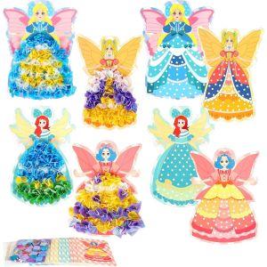 KALANKA-12Pcs Jouets de Bricolage Art de Poke Fée des Fleurs, Poke Art Diy Toys pour Fille, Activite Manuelle Enfant, pour Jouet de Amusant pour Filles Cadeau d'Anniversaire pour Fille de 3-12 ans - Neuf