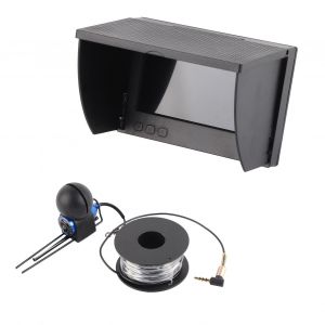Detecteur de poissons 5 pouces IPS HD 2000 cd, vision nocturne, IP68, etanche, moniteur de camera de peche pour sous-marin, 100-240 V, 15 m, prise UE - Neuf